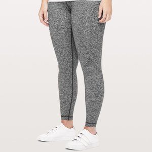 Lululemon Heathered Black Wunder Under High-rise Tight 28" Activewear Bottoms